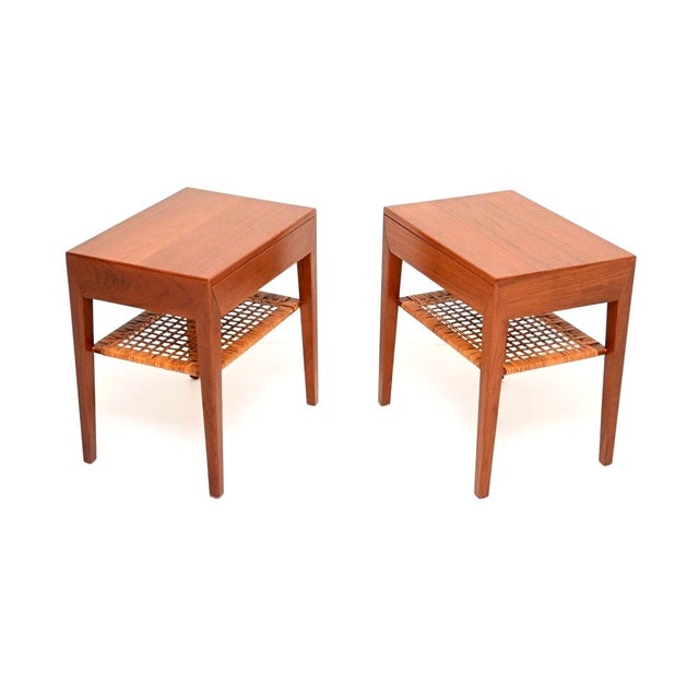 Severin Hansen Vintage Danish Teak Side Tables by Severin Hansen for Haslev, 1960s, Set of 2 For Sale - Image 4 of 11