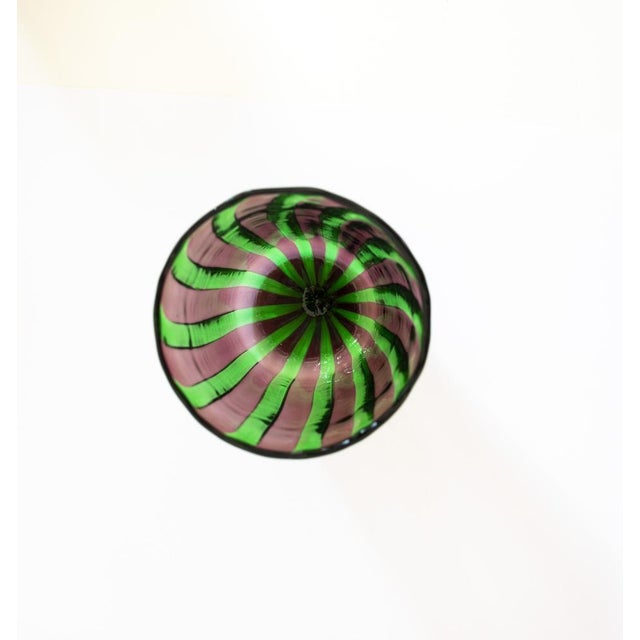 Astonishing drinking set in colored Murano canes made by Angelo Ballarin for Ribes Studio. Gio Ponti glasses are made of...