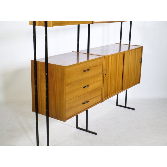 Black Vintage Design Shelving System, 1960s For Sale - Image 8 of 17