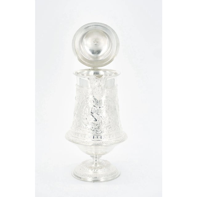 Old English Silver Plate Barware / Tableware Serving Jug For Sale - Image 4 of 13