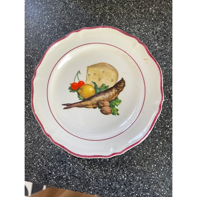 White Vintage French Appetizer Plates - Set of 6 For Sale - Image 8 of 9