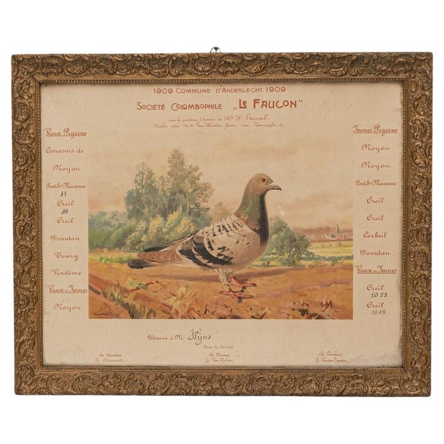 20th Century Belgian Artwork With Wooden Frame For Sale - Image 15 of 18