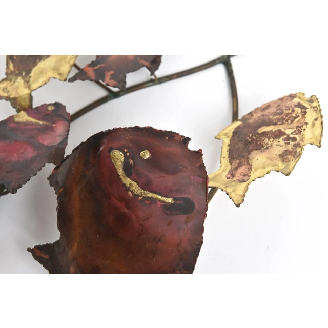 Mid-Century Modern School of Fish Hanging Metal Wall Sculpture For Sale - Image 9 of 10