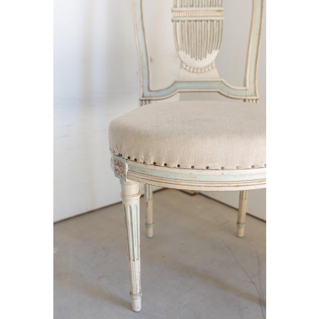 19th Century Set of 6 Louis XVI Dining Chairs, Including 2 Arm Chairs For Sale - Image 12 of 17