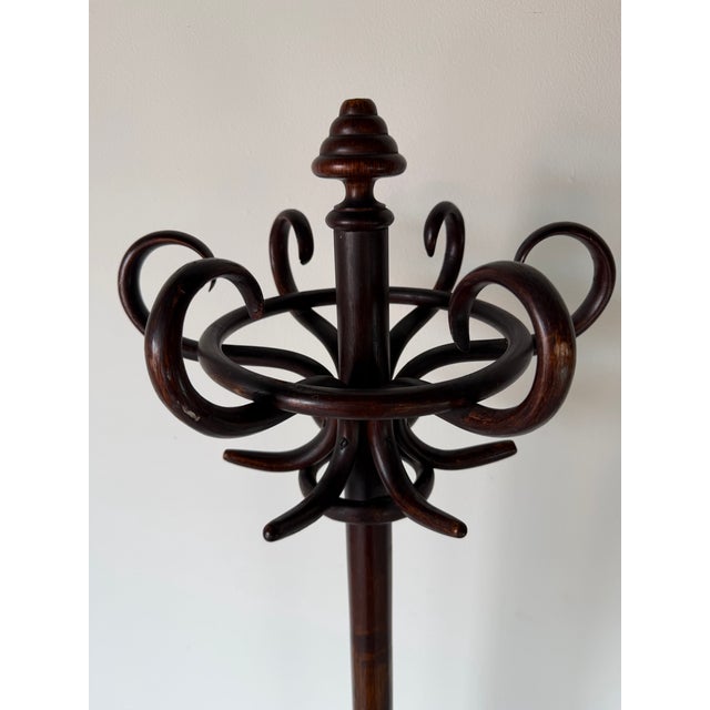 Antique Thonet-Style Bentwood Hall Tree Hat & Coat Stand For Sale - Image 4 of 12