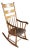 Antique American Maple Farmhouse Windsor Slat Back Ladderback Rocking Chair For Sale