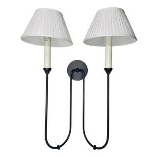 Amber Lewis Ingela Double Sconce by Visual Comfort With Shades For Sale