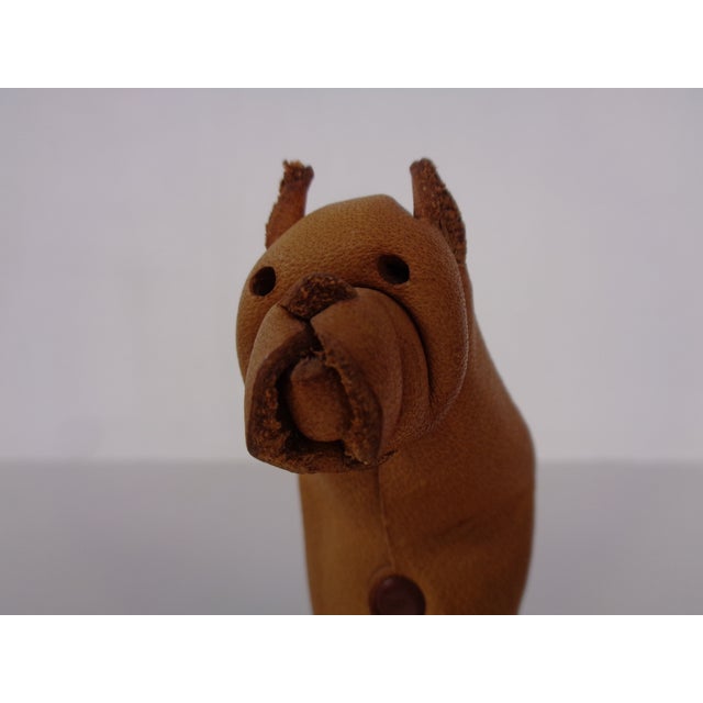 Handmade Leather Boxer Dog from Deru Wiesbaden, Germany, 1960s For Sale - Image 14 of 18