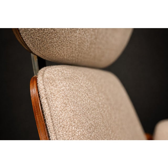 Carlo Fongaro - Tall Dinamarquesa Swivel Chair in Rosewood & Chenille, 1960s For Sale - Image 17 of 18