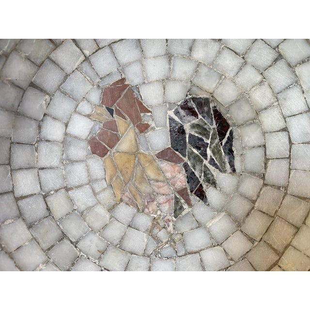 Mid-Century Modern 1950s Mid-Century Heide Mosaic of Denmark Stone Marble Mosaic Rooster Plate For Sale - Image 3 of 6