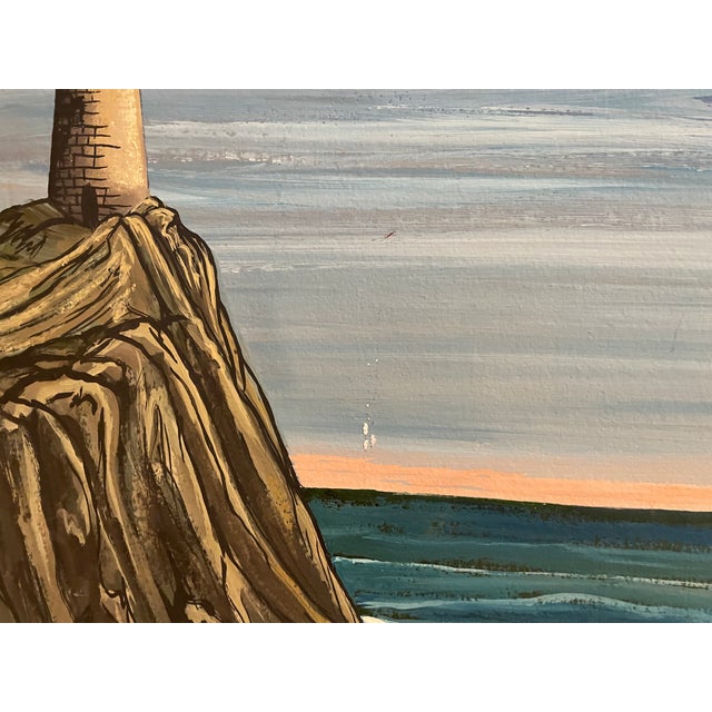 Don Stewart Lighthouse Painting After Bob Ross For Sale - Image 6 of 7