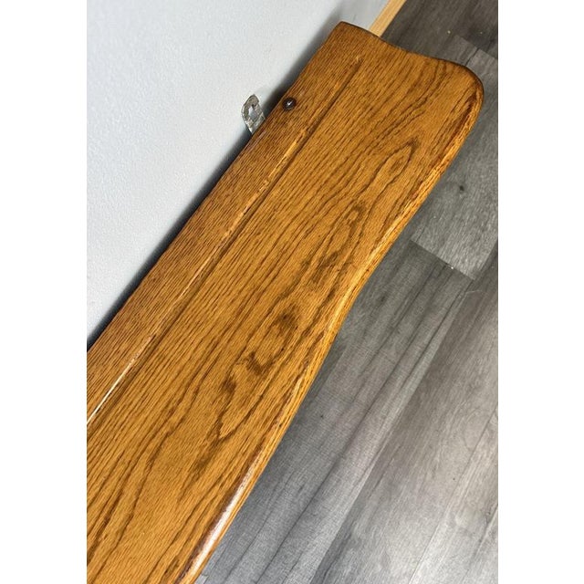 Wood Vintage French Coat Rack in Oak For Sale - Image 7 of 8