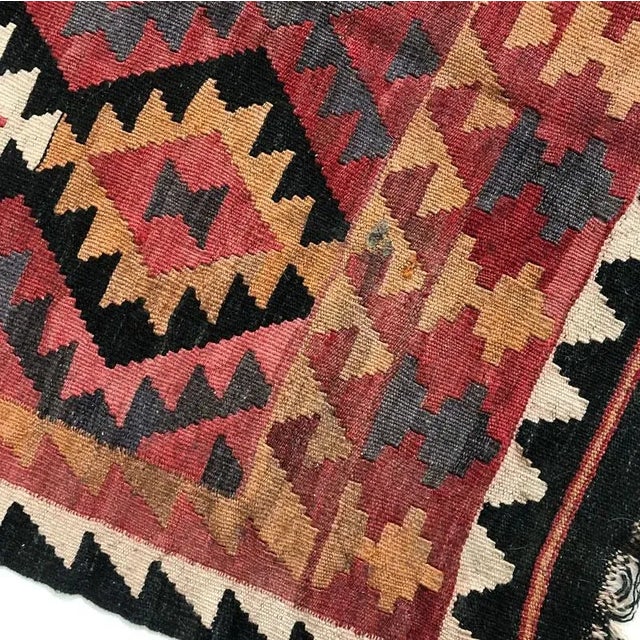 Vintage Afghan Maimana Kilim Rug, 1960s, in Very Good conditions. Designed 1960 to 1969