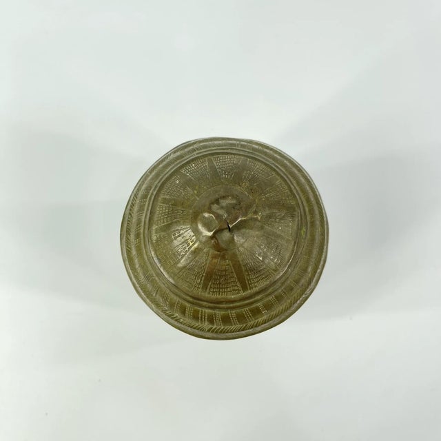 This beautiful embossed brass Forowa Box was crafted by a skilled Asante artist in the late 19th or early 20th Century....