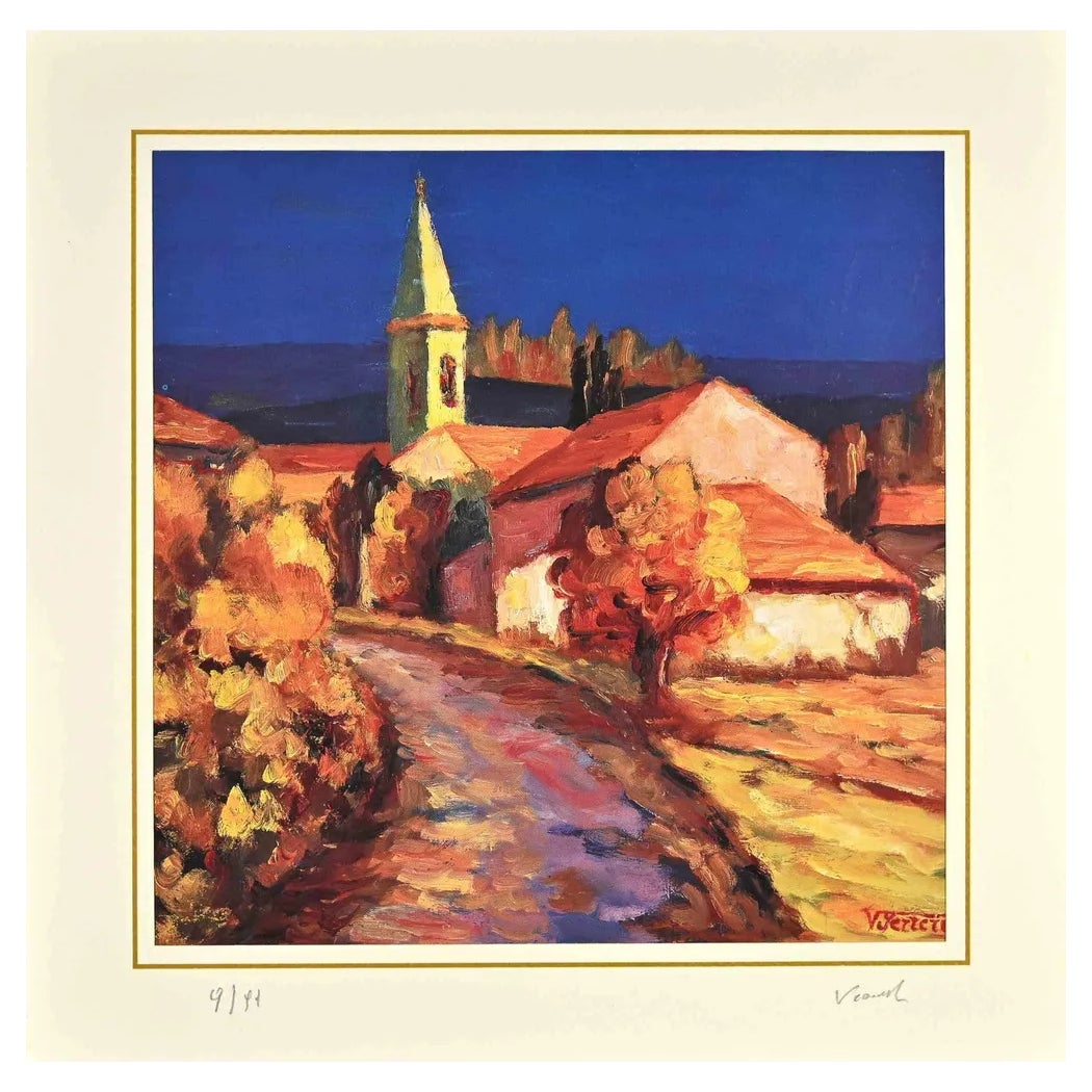 Nicholas Verrall, Landscape, Lithograph, 1980s | Chairish