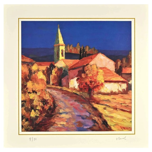 Nicholas Verrall, Landscape, Lithograph, 1980s For Sale