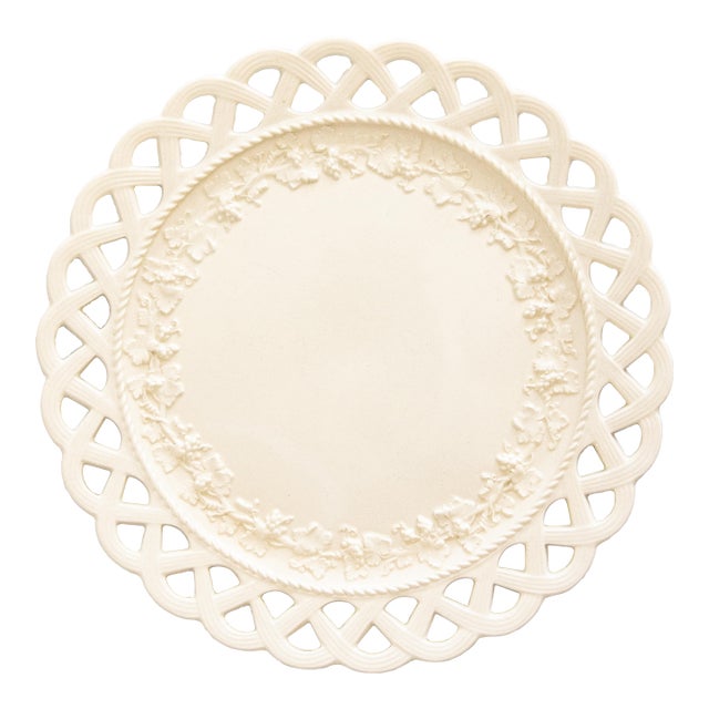 19th Century English Wedgwood Creamware Reticulated Plate For Sale