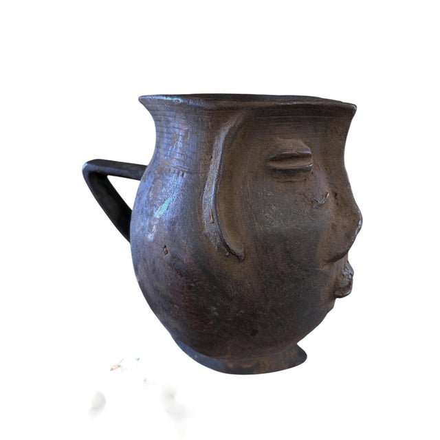 Lg Vintage Kuba Wooden Cup Figural Head Congo 8.5"h For Sale - Image 9 of 9