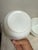 Pyrex 1950s Pyrex True Opal White Nesting Mixing Bowl Unmarked Milk Glass No Pattern For Sale - Image 4 of 9