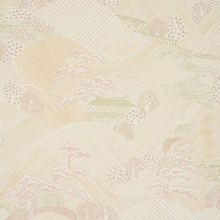 Sample - Schumacher Nikko Wallcovering In Neutral For Sale