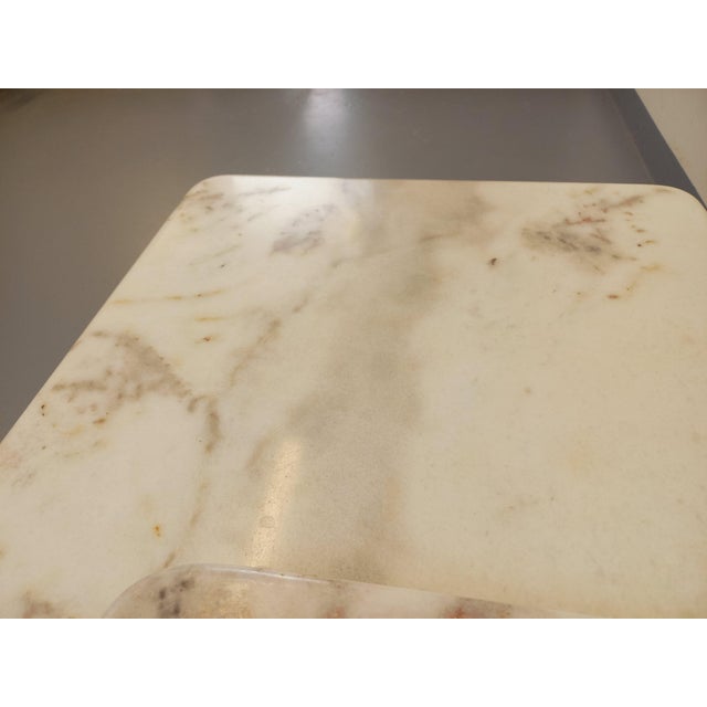 1970s Vintage Nesting Tables in White Marble, 1970s, Set of 2 For Sale - Image 5 of 18