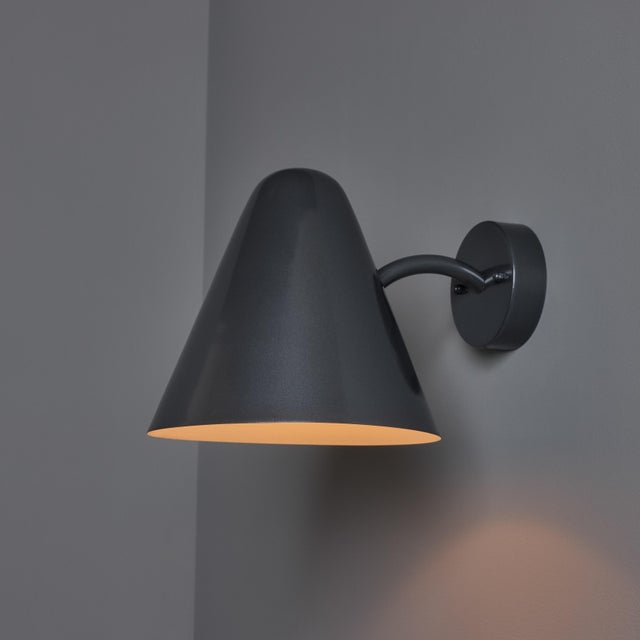 Mid-Century Modern 'ZuZu' Steel Painted Brass Wall Sconce in the Style of Jacques Biny For Sale - Image 9 of 17