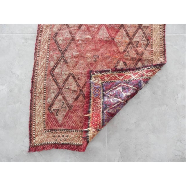 Textile Small Geometrical Jajim Kilim Rug 1′10″ × 2′8″ For Sale - Image 7 of 8