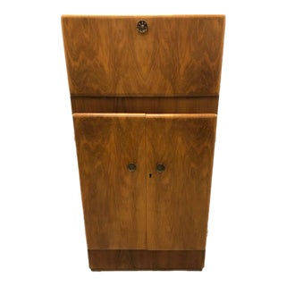 1930s Art Deco Upright Cocktail Bar Cabinet For Sale