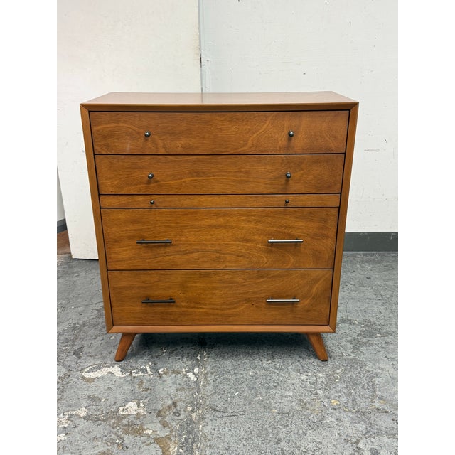 Mid-Century Modern Alpine Furniture Flynn Dresser + Pull Out Workstation Tray For Sale - Image 3 of 12