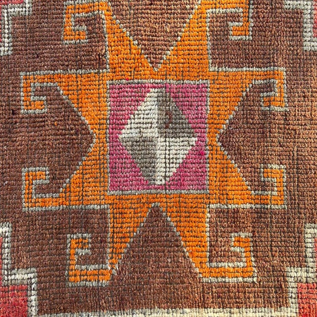 Brown Kurdish Herki Rug, 1960s For Sale - Image 8 of 11