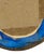 Gold Mid‑20th Century European Ornate Rococo‑Style Ceramic Oval Frame — Painted Gold & Blue With Floral Botanical Silk‑Screen Print For Sale - Image 8 of 12