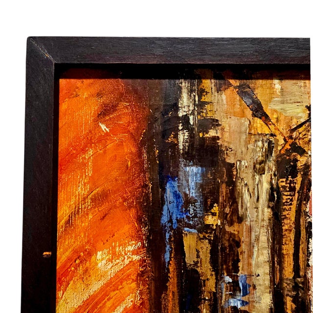 Mid-Century Modern Brutalist Expressionist Painting Sandra De Soito "Spectators", 1962, For Sale - Image 3 of 10