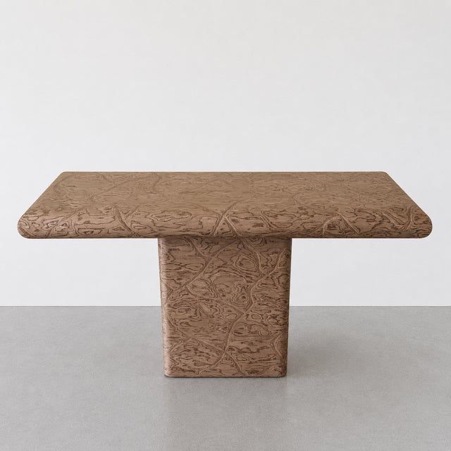 Vintage 1980s Postmodern Console Table | Bullnose Pedestal Table | Memphis Style Entryway Table For Sale In Palm Springs - Image 6 of 12
