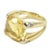 Christina Addison 18kt Yellow Gold Large Cushion Ring with Citrine and Diamond 18kt Yellow Gold split shank dome ring with...