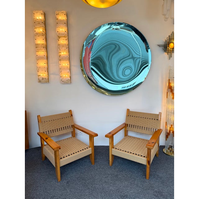 Mid-Century Modern Mid-Century Modern Pair of Wood and Rope Armchairs, Italy, 1970s For Sale - Image 3 of 13