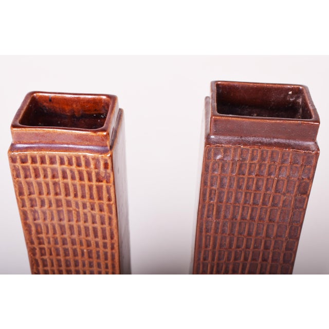 1970s Mid-Century Vases in Ceramic by Kramika Horní Bříza, Czech, 1970s, Set of 2 For Sale - Image 5 of 6