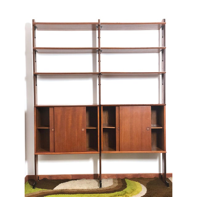 Vintage Double-Sided Bookcase with 2 Bays, Italy, 1960s For Sale - Image 13 of 13