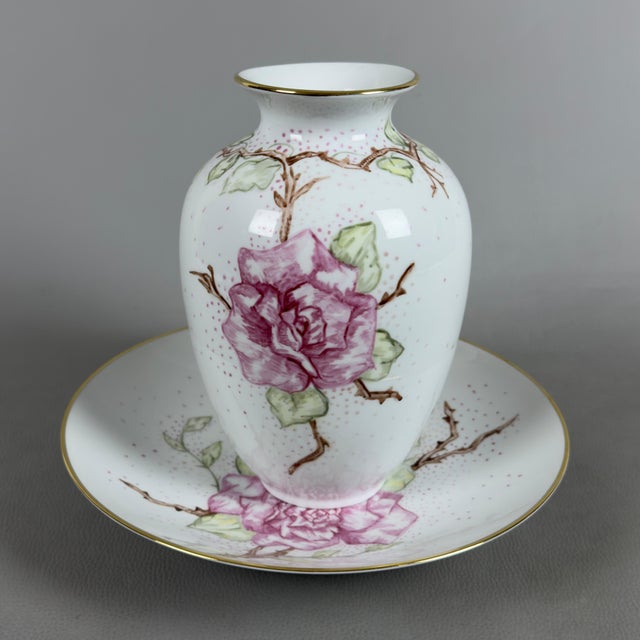 Porcelain Vase and Plate from Heinrich, 1989, Set of 2 For Sale - Image 5 of 15