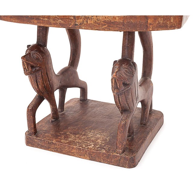 Brown Carved Armchairs, 1950s, Set of 4 For Sale - Image 8 of 16