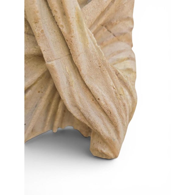 Decorative Greek Style Bust Sculpture, Late 20th Century, Reconstituted Stone on Iron Base For Sale - Image 14 of 15