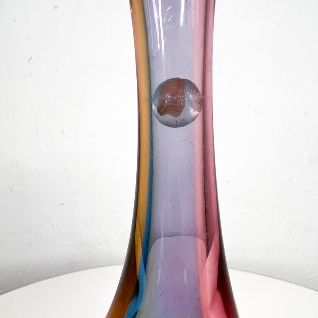 Kosta Boda 1988 Kosta Boda Artist Glass Vase Kjell Engman Fidji Collection For Sale - Image 4 of 13