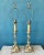 Superb quality and detail with beautiful repousee work. The elaborate candlesticks have been converted to lamps. They are...
