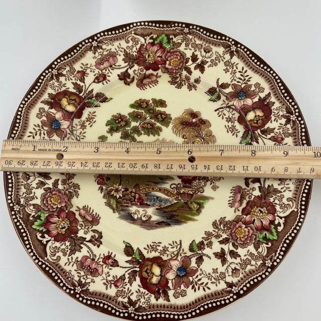 Vintage Royal Staffordshire "Tonquin" Dinner Plates by Clarice Cliff – Set of 6 For Sale - Image 11 of 11