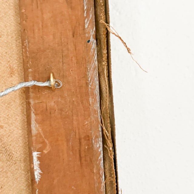 Weathered Nude Woman Portrait Painting, 1960s Female Model Art Signed by Artist For Sale - Image 13 of 16