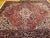 Textile Vintage Persian Heriz Rug, Hand-Knotted Wool, Geometric Medallion Pattern, Red & Navy, 9x11 For Sale - Image 7 of 17
