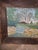 Unusual Folk Art Riverside Landscape Painting For Sale - Image 9 of 16