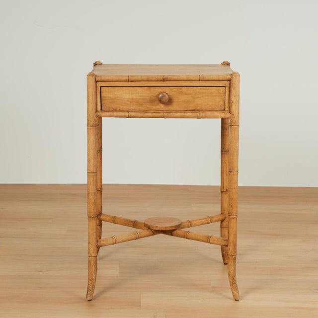 Pair of Antique English Pine Faux Bamboo Stands For Sale - Image 12 of 17