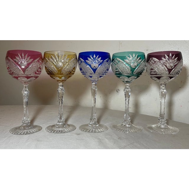 Elevate your drinking experience with these vintage cut to clear crystal glass stems. The elegant multicolor design adds a...