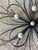 Metal Contemporary Mid-Century Style Set of 3 Gold & Black Faux Pearl Wire Flower Wall Hangings For Sale - Image 7 of 10