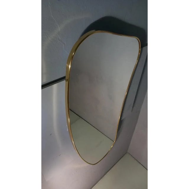 Mirror with Brass Frame in the Shape of a Banana For Sale - Image 4 of 7